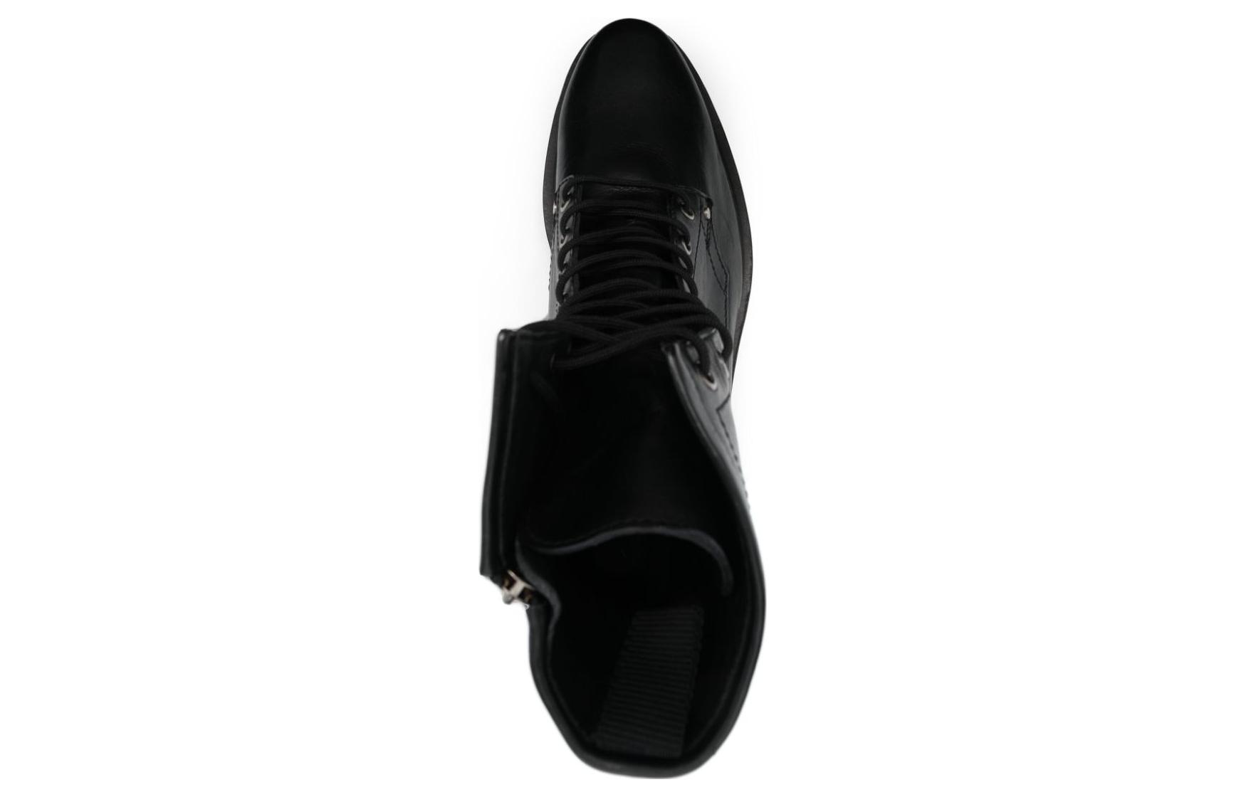 Shop Golden Goose Leather Low Top Lace-Up Boots 'Black' GMF00605.F005005.90100