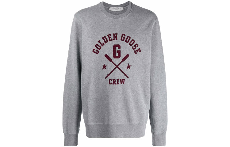 Golden Goose Letter Logo Pullover Sweatshirt Grey GMP01024P00037160314