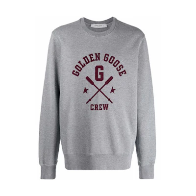 Golden Goose Letter Logo Pullover Sweatshirt Grey GMP01024P00037160314