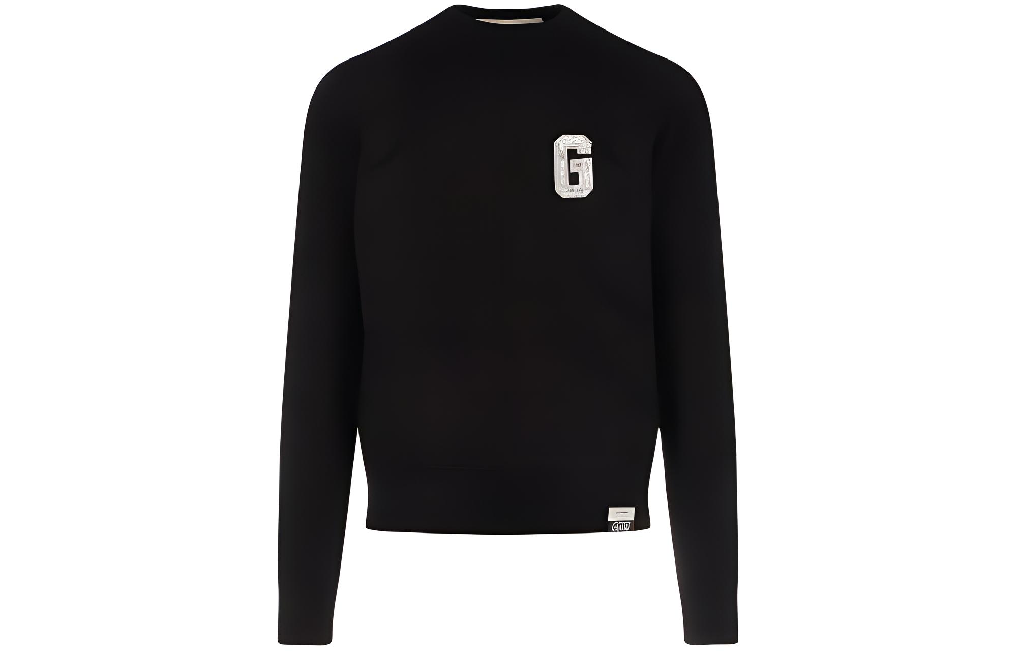 Golden Goose Logo Patch Pullover Sweatshirt Black GMP00798P00020690100