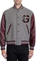 Golden Goose Logo Patch Snap Baseball Jacket Men’s Grey GMP00834P00167560543 Golden Goose Logo Patch Snap Baseball Jacket Men’s Grey GMP00834P00167560543