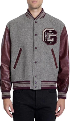 Golden Goose Logo Patch Snap Baseball Jacket Men’s Grey GMP00834P00167560543 Buy Golden Goose Logo Patch Snap Baseball Jacket Men’s Grey GMP00834P00167560543