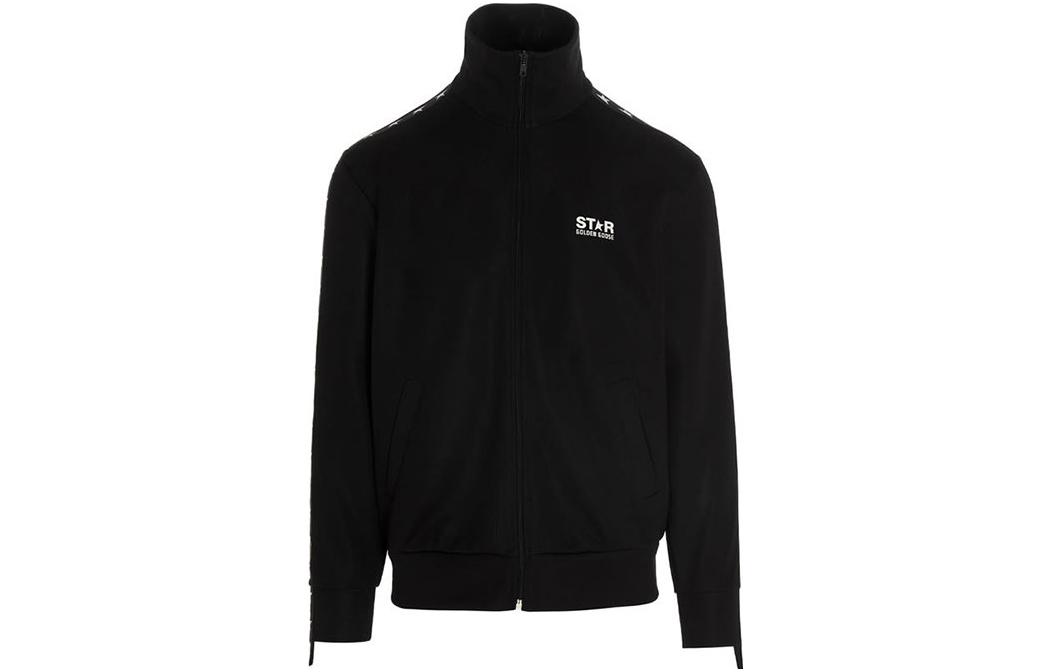 Order 골든구스 로고 프린트 집업 자켓 남성 블랙 GMP00875P00052080203