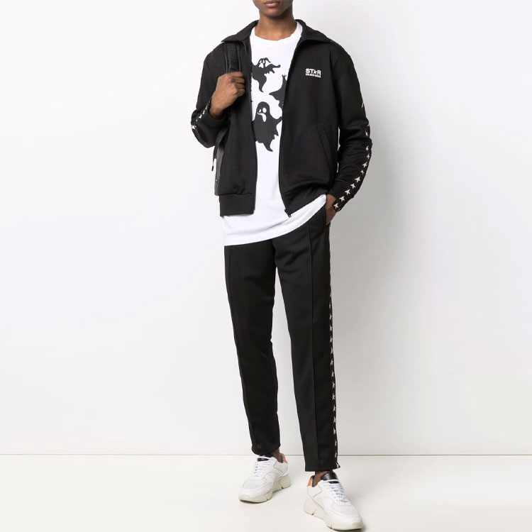 Purchase 골든구스 로고 프린트 집업 자켓 남성 블랙 GMP00875P00052080203