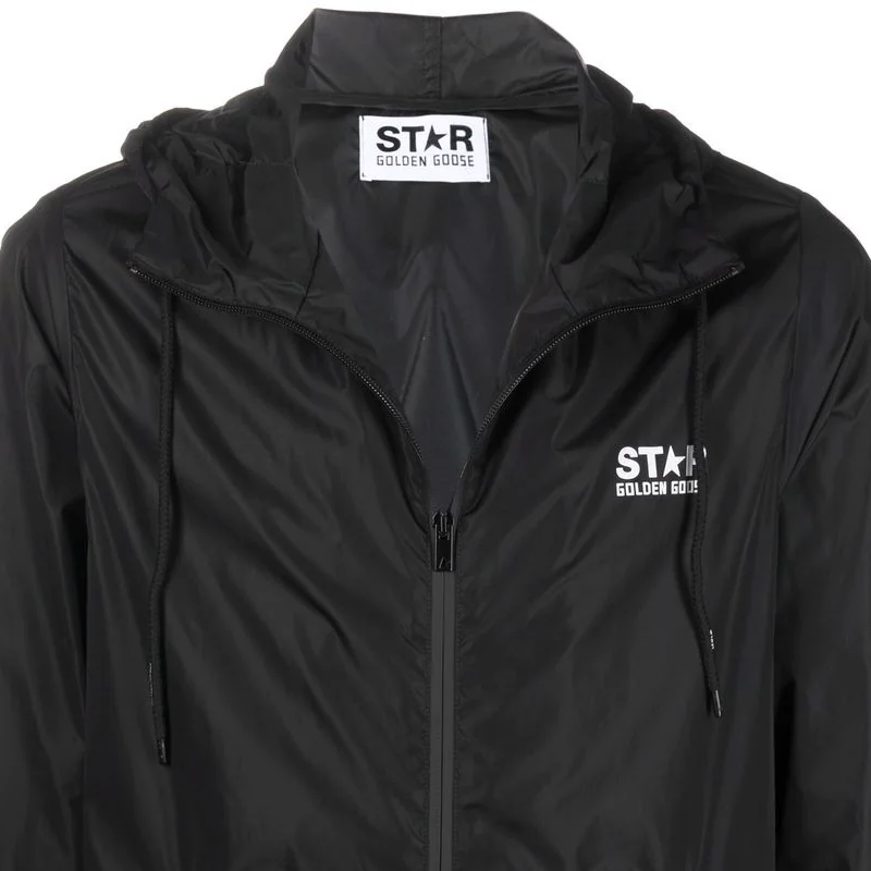 Sizing Golden Goose 星星印花防風外套 黑色 男裝外套 GMP01032P00059680203