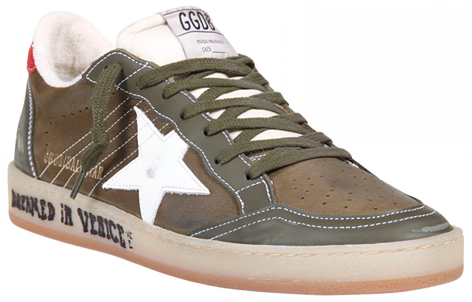 Lookbook Golden Goose Low-Top Lace-Up 'Green Comfort' GMF00117.F004201.35836