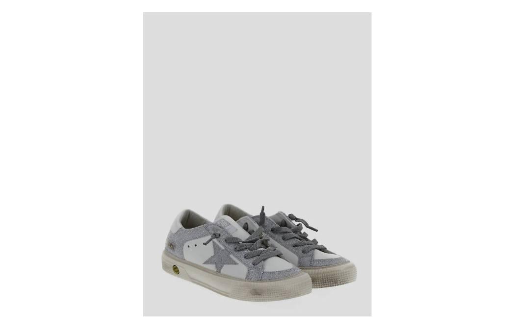 Golden Goose May Sneakers 'Double Quarter And Toe White Silver' GYF00495F00421680185