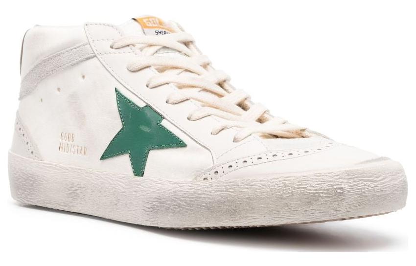 Lookbook Golden Goose Mid Star ''Cream Distressed'' Sneakers GMF00122.F004133.15426