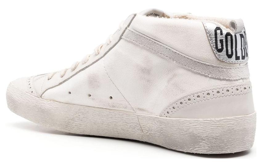 Shop Golden Goose Mid Star ''Cream Distressed'' Sneakers GMF00122.F004133.15426