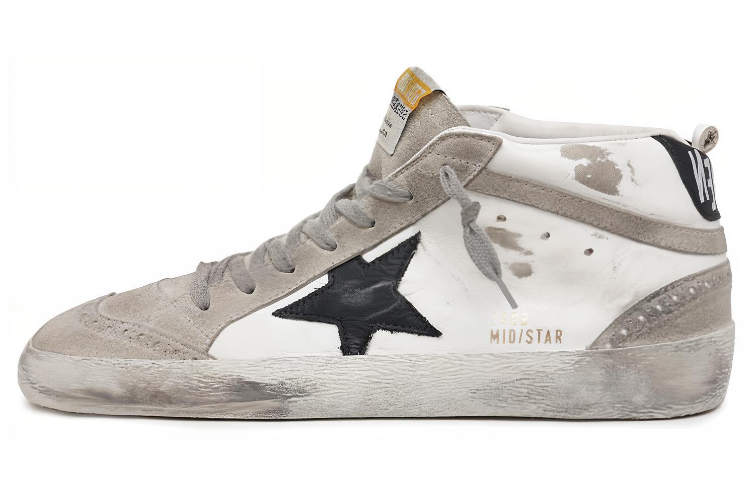Golden Goose Mid Star 'Distressed Black White Grey' GMF00122.F001487.10599