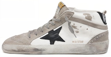 Golden Goose Mid Star 'Distressed Black White Grey' GMF00122.F001487.10599 Golden Goose Mid Star 'Distressed Black White Grey' GMF00122.F001487.10599