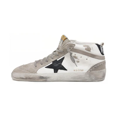 Golden Goose Mid Star 'Distressed Black White Grey'
