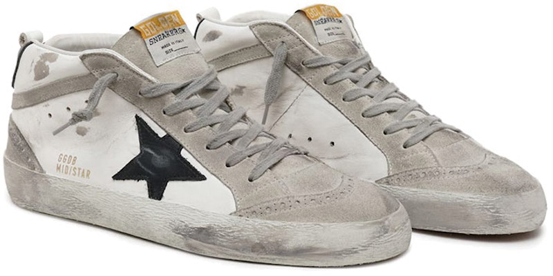 Golden Goose Mid Star 'Distressed Black White Grey' GMF00122.F001487.10599 Shop Golden Goose Mid Star 'Distressed Black White Grey' GMF00122.F001487.10599