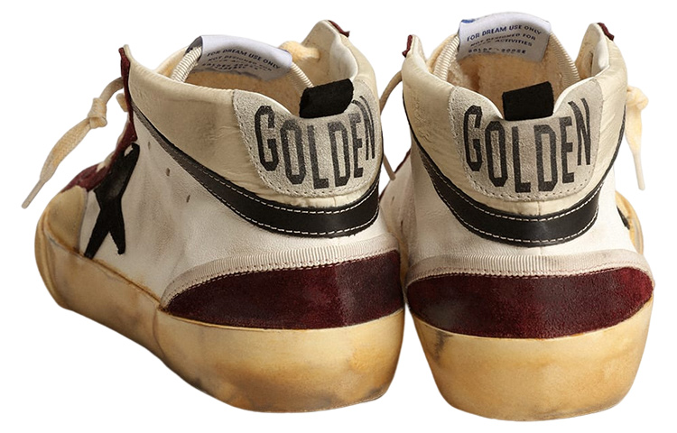 Shop Golden Goose Mid Star 'Blanco Rojo Desgastado' GMF00460.F004009.82103