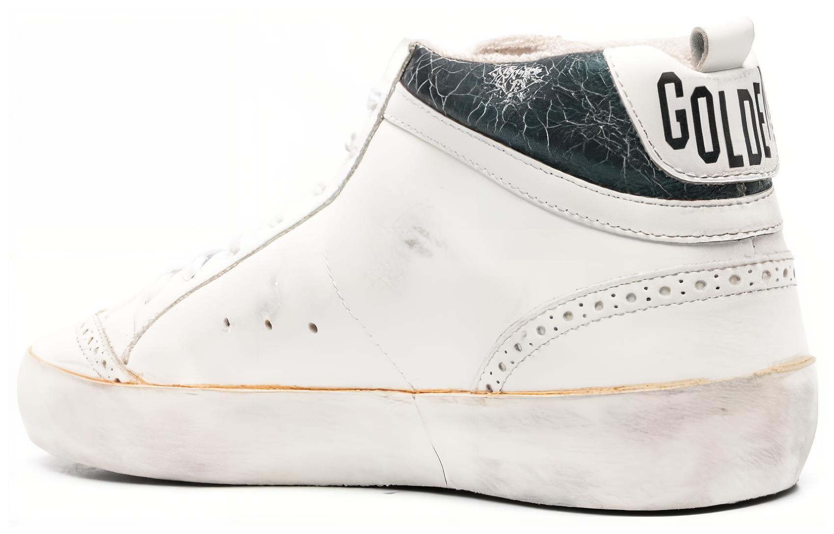 Shop Golden Goose Mid Top 'Blanco Vintage Agrietado' GMF00123.F004532.11488