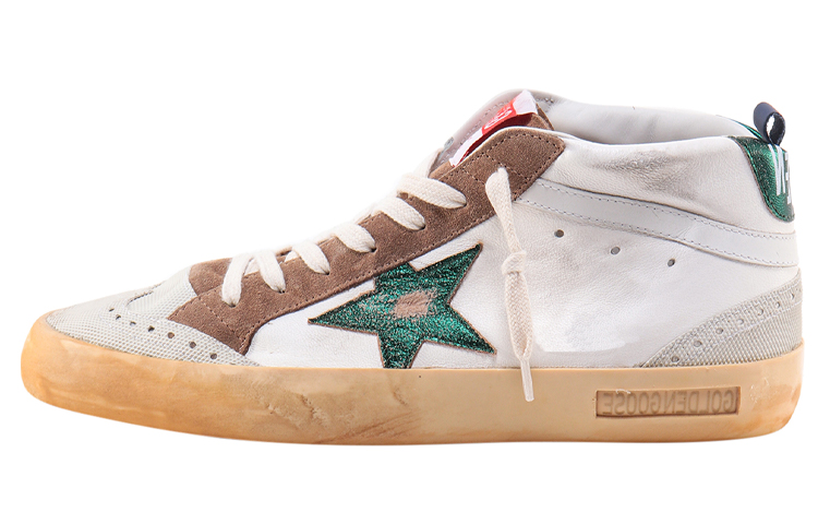 Golden Goose Mid Top Leather Sneakers 'White Fashion'