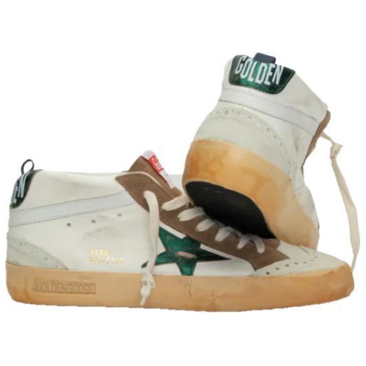 Golden Goose Mid Top Leather Sneakers 'White Fashion' 圖 4
