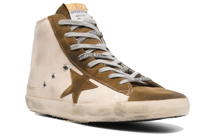 Lookbook Golden Goose Mid Top Sneaker 'Beige Mix' GMF00113.F001232.10531