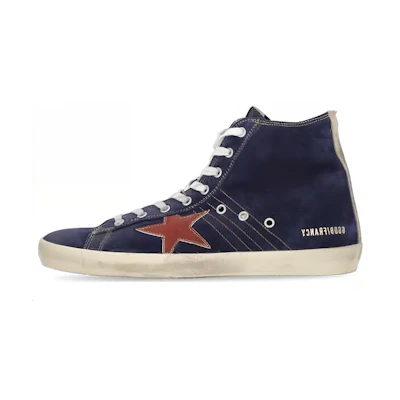 Golden Goose Mid Top Sneaker 'Blue Leather'