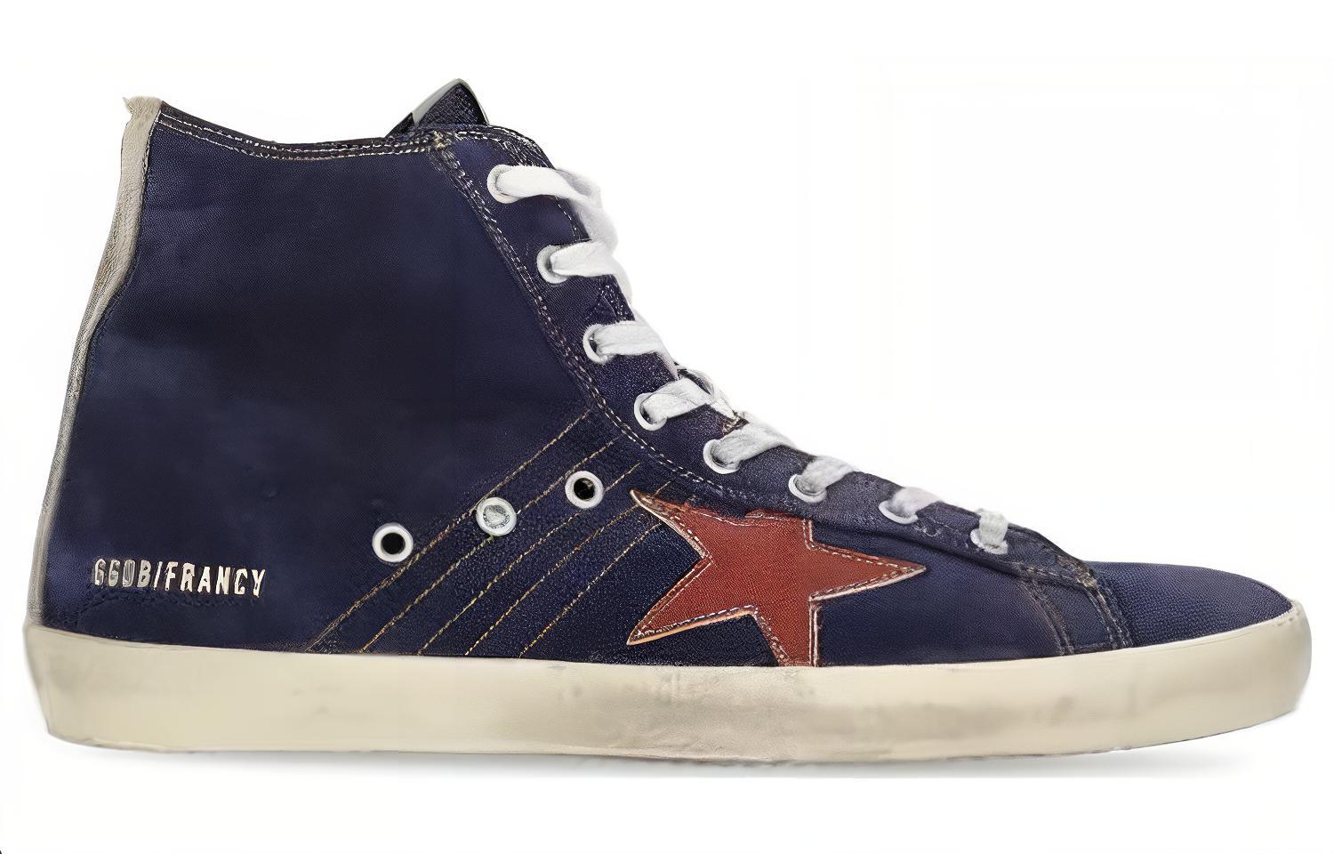 Order Golden Goose Sneaker Mid Top ''Pelle Blu'' GMF00113.F004748.50787