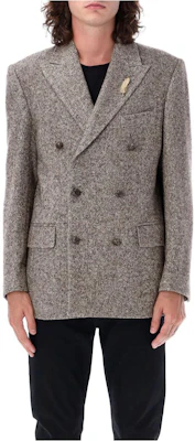 Golden Goose 男士灰色單色扣式外套 23AGMP00835P00116615480 Buy Golden Goose 男士灰色單色扣式外套 23AGMP00835P00116615480