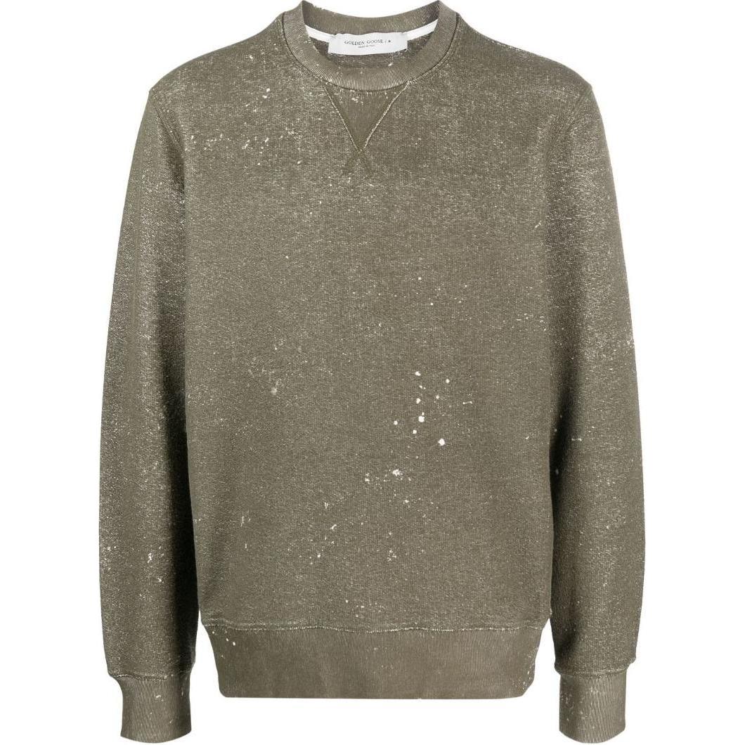 Golden Goose Polka Dot Crewneck Sweatshirt Green - GMP01223P00122435551