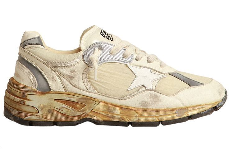 Order 金鵝 Dad-Star 皮革尼龍 舒適圓頭 低幫 老爹鞋 男款 米色 做舊版