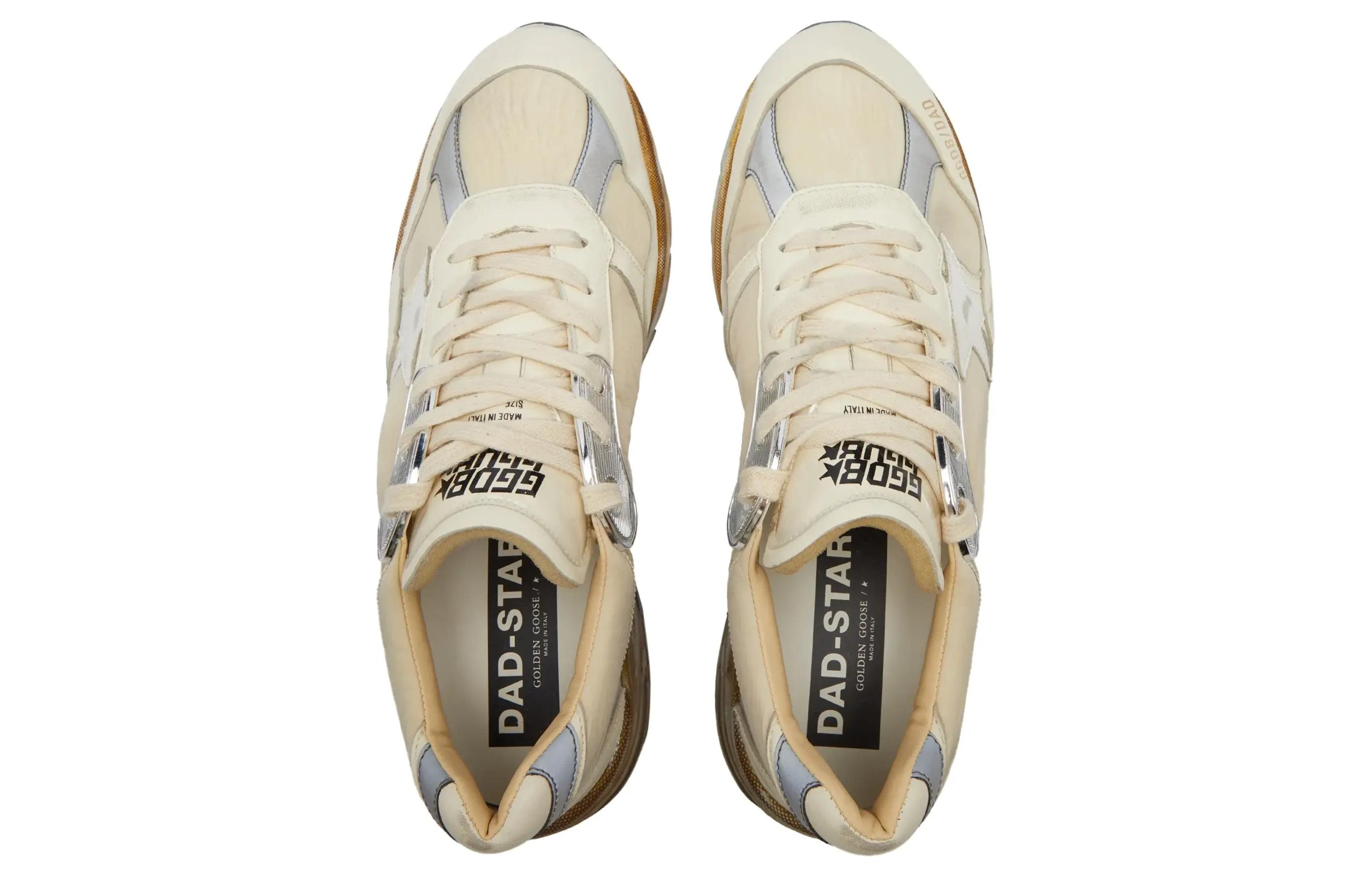 Purchase 金鵝 Dad-Star 皮革尼龍 舒適圓頭 低幫 老爹鞋 男款 米色 做舊版