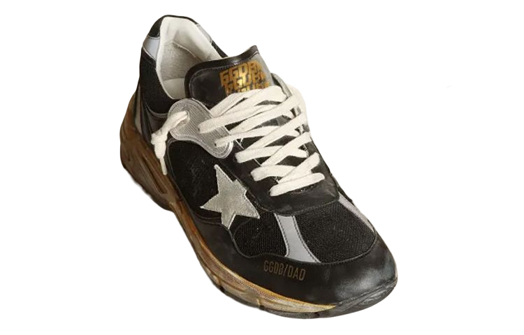 Lookbook 金鹅复古跑步鞋 黑灰 GMF00199.F003270.90282