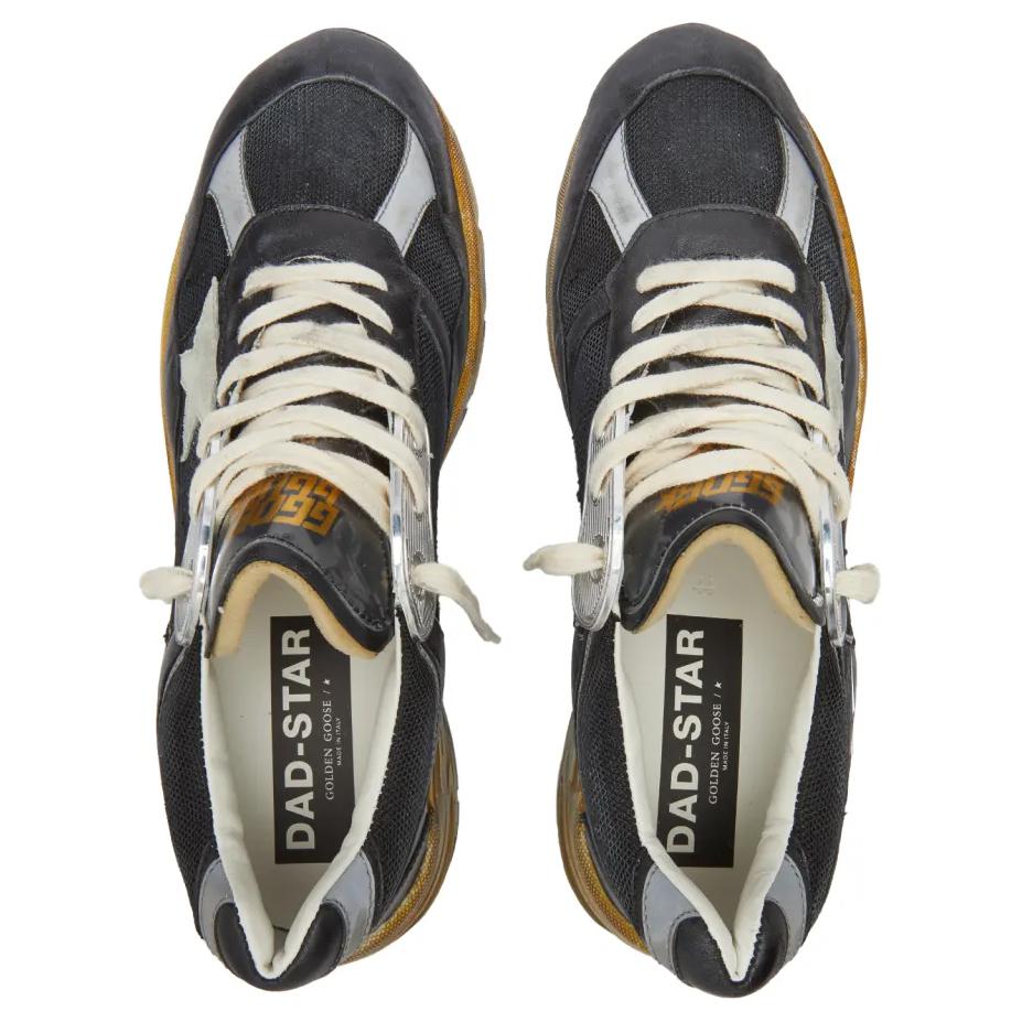 Shop 金鹅复古跑步鞋 黑灰 GMF00199.F003270.90282