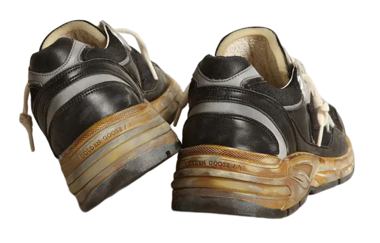 Purchase 金鹅复古跑步鞋 黑灰 GMF00199.F003270.90282