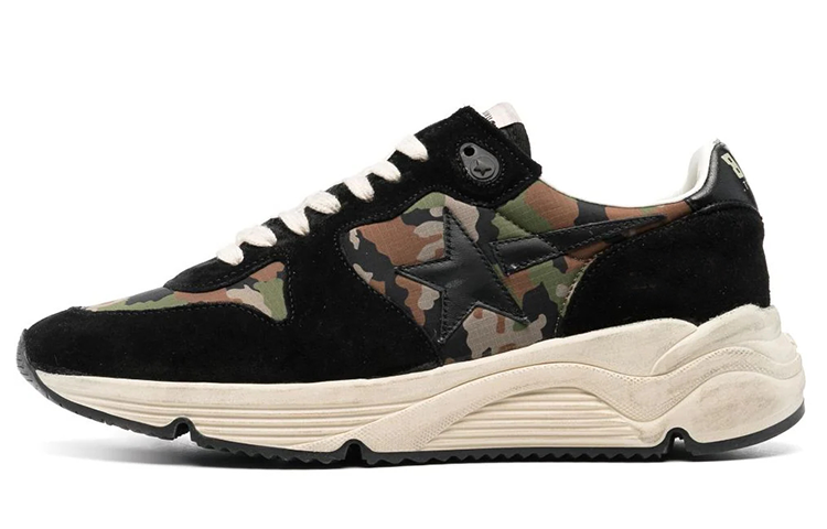 Golden Goose Running Sole 'Black Leather Low-Top' GMF00126.F003939.90363