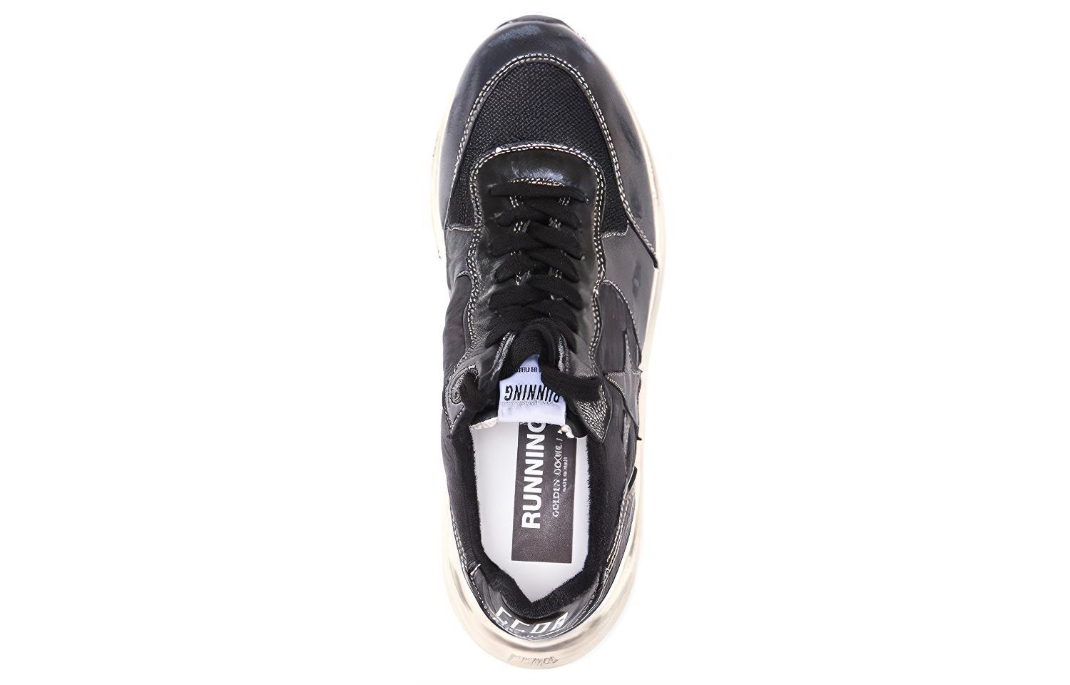 Shop Golden Goose Running Sole 'Black Leather Low-Top' GMF00390.F003358.90179