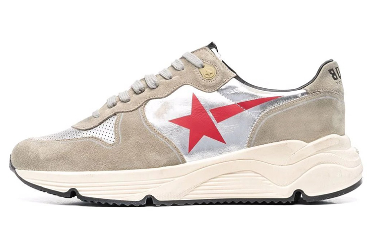 Golden Goose Running Sole 'Light Brown Patchwork' GMF00126.F002525.81521