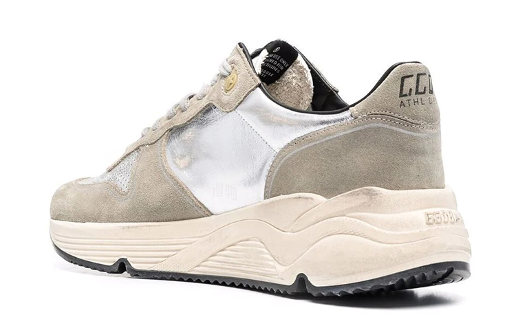Shop Golden Goose Running Sole 'Light Brown Patchwork' GMF00126.F002525.81521