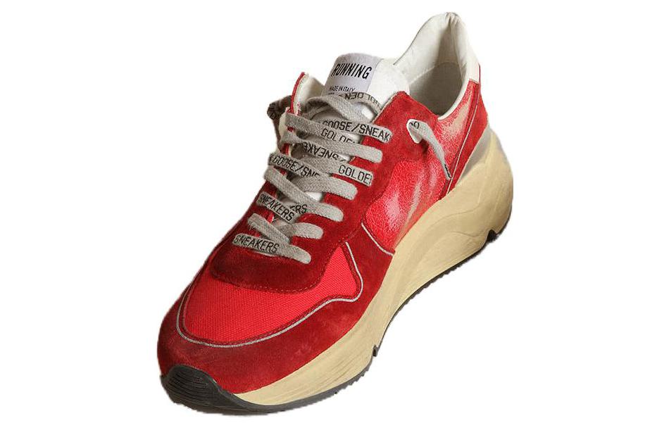 Lookbook Golden Goose Running Sole 'Red Leather Low-Top' GMF00367.F003254.40388