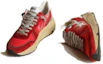Shop Golden Goose Running Sole 'Red Leather Low-Top' GMF00367.F003254.40388
