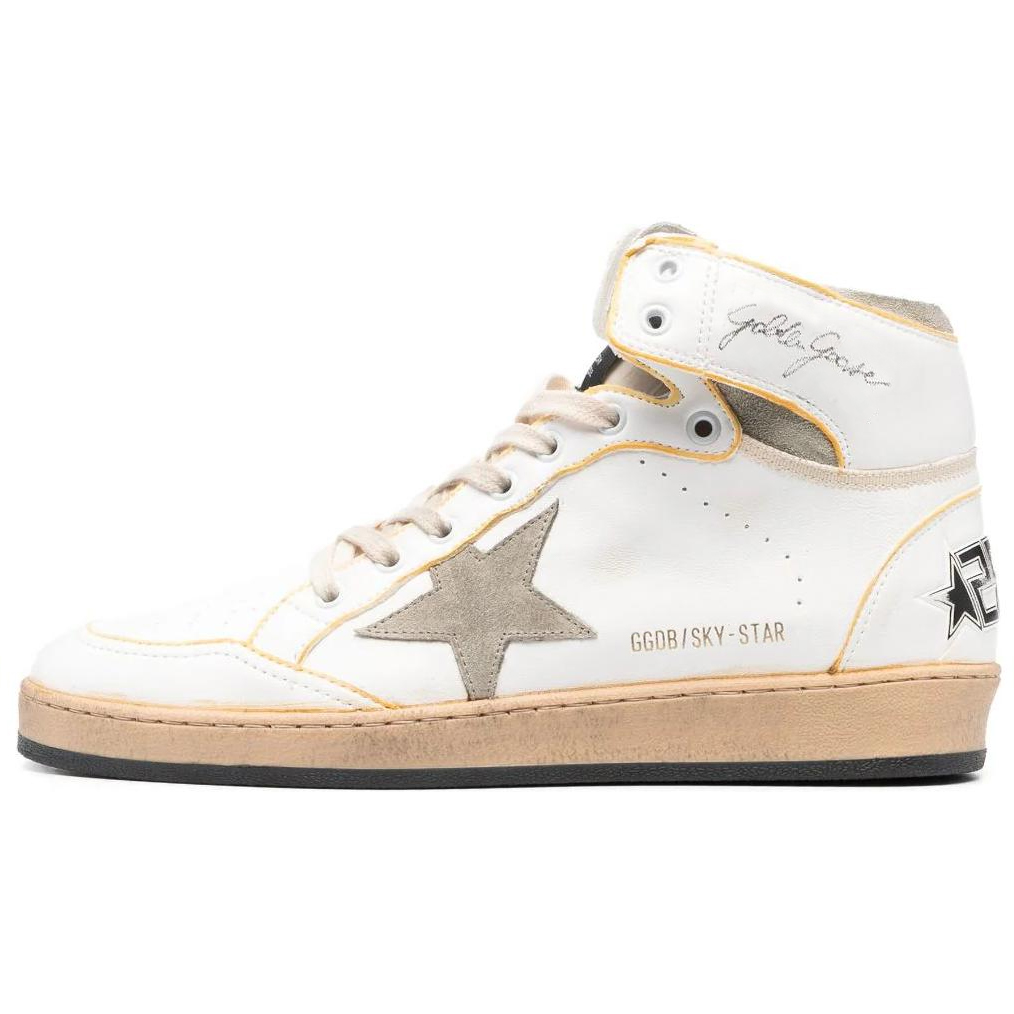Golden Goose Sky-Star 'Distressed Grey Yellow' GMF00230.F004089.10961