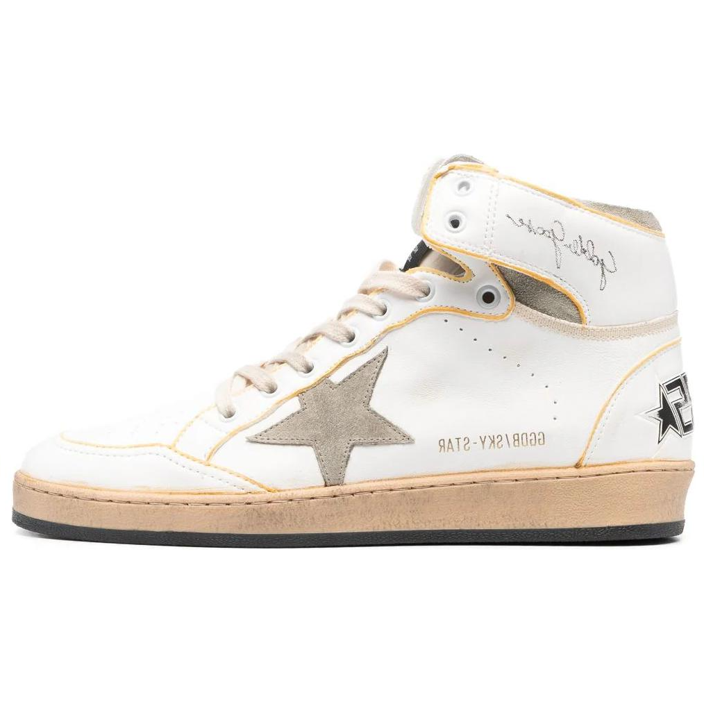Golden Goose Sky-Star 'Distressed Grey Yellow' GMF00230.F004089.10961