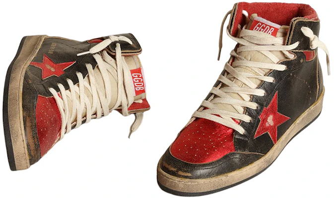 Golden Goose Sky-Star High 'Negro Rojo Desgastado' GMF00230.F003285.90235 Lookbook Golden Goose Sky-Star High 'Negro Rojo Desgastado' GMF00230.F003285.90235