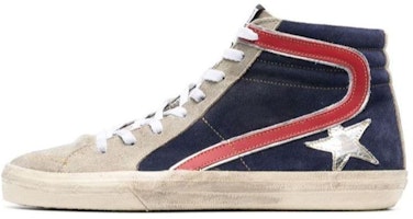 Golden Goose Slide 'Beige Blue High-Top' GMF00115.F004146.50753 Golden Goose Slide 'Beige Blue High-Top' GMF00115.F004146.50753