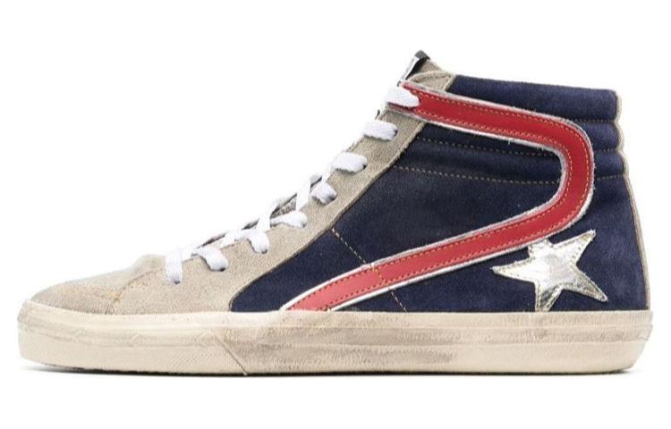 Golden Goose Slide 'Beige Blue High-Top' GMF00115.F004146.50753