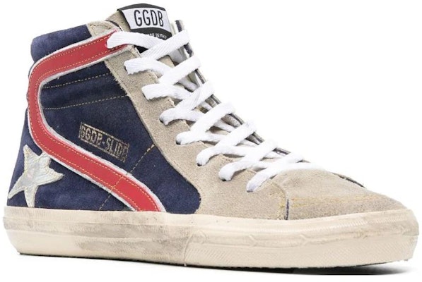 Golden Goose Slide 'Beige Blue High-Top' GMF00115.F004146.50753 Order Golden Goose Slide 'Beige Blue High-Top' GMF00115.F004146.50753