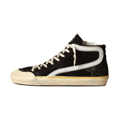 Golden Goose Slide 'Black Leather High-Top'