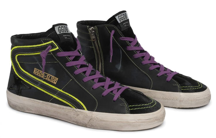 Lookbook Golden Goose Slide '黑黄做旧' GMF00115.F000596.90191