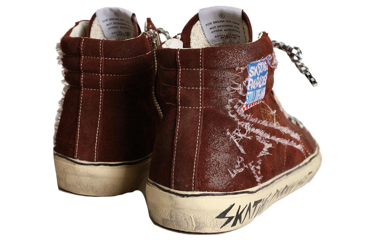 Shop Golden Goose Slide 'Botas Altas de Cuero Chocolate' GMF00402.F003436.55499