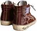 Shop Golden Goose Slide 'Kulit Coklat Tinggi-Atas' GMF00402.F003436.55499