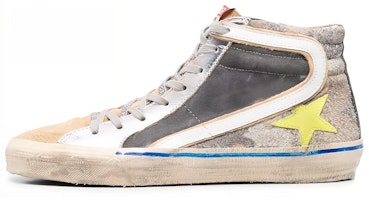Golden Goose Slide 'Distressed High-Top Grey' GMF00116.F002461.81496 Golden Goose Slide 'Distressed High-Top Grey' GMF00116.F002461.81496