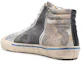 Shop Golden Goose Slide 'High-Top Distressed Abu-Abu' GMF00116.F002461.81496