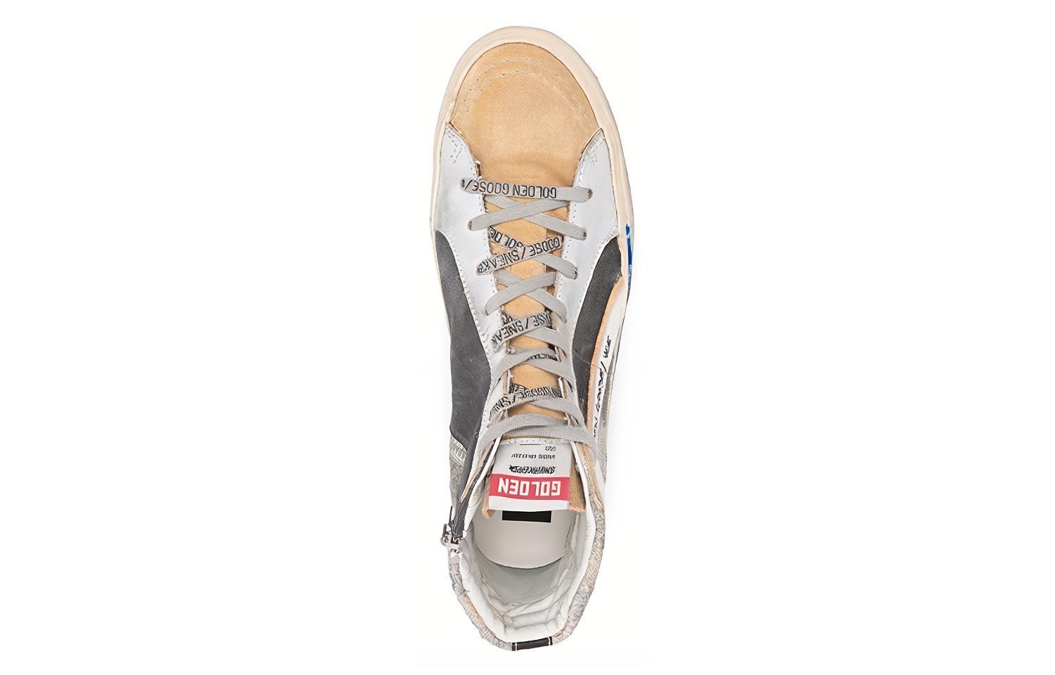 Purchase Golden Goose Slide 'High-Top Distressed Abu-Abu' GMF00116.F002461.81496